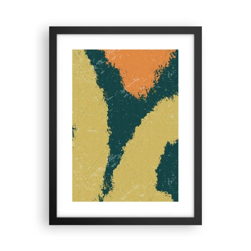 Poster in een zwarte lijst - Abstractie – langzame beweging - 30x40 cm