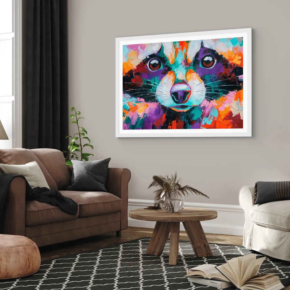 Poster in een witte lijst - Alleen goede emoties - 40x30 cm