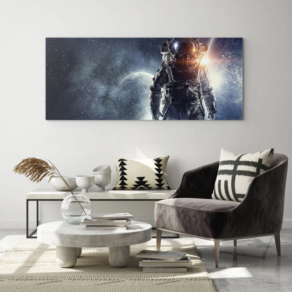 Schilderen op glas - Ruimte avontuur - 100x40 cm