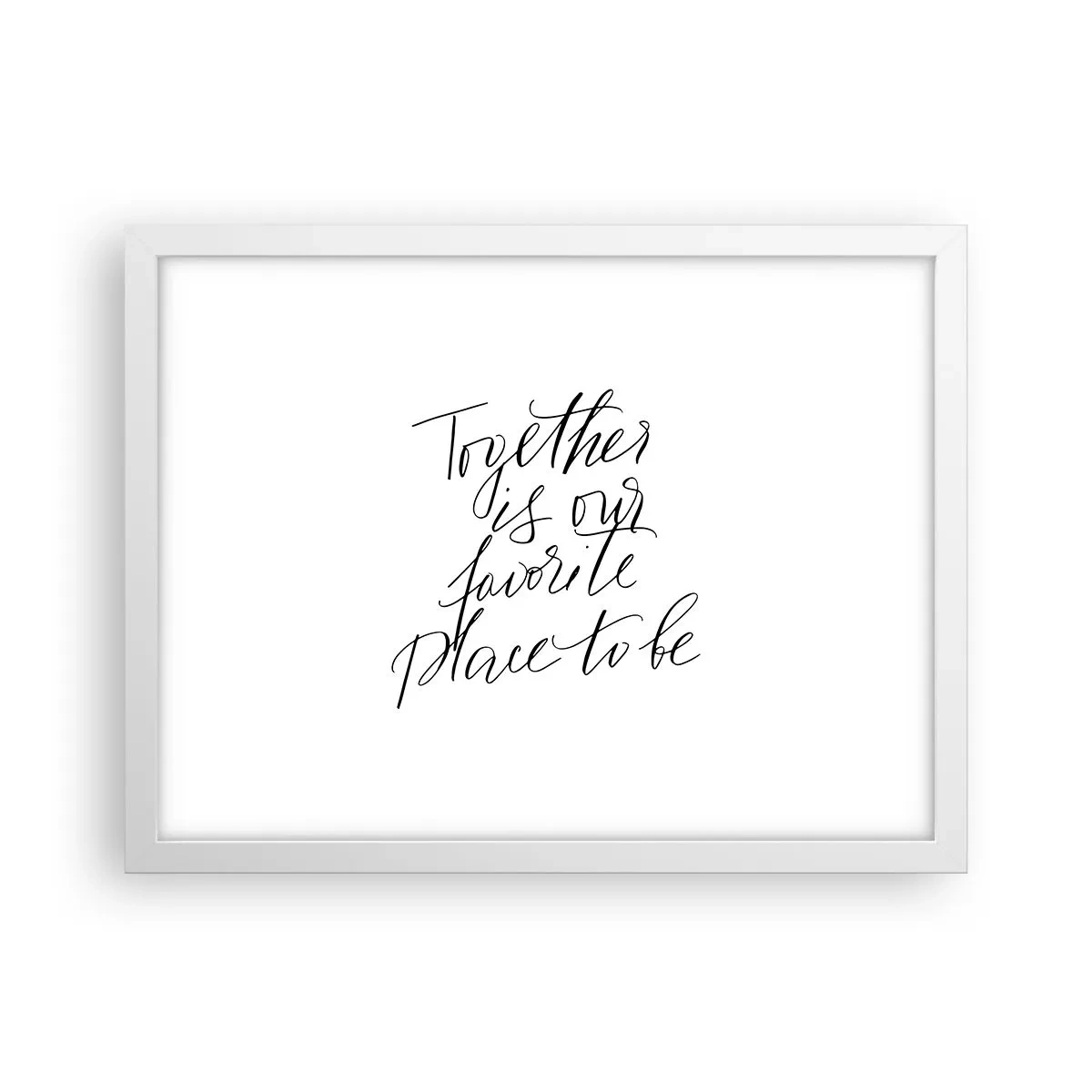 Poster in een witte lijst - Voel jij het ook? - 40x30 cm