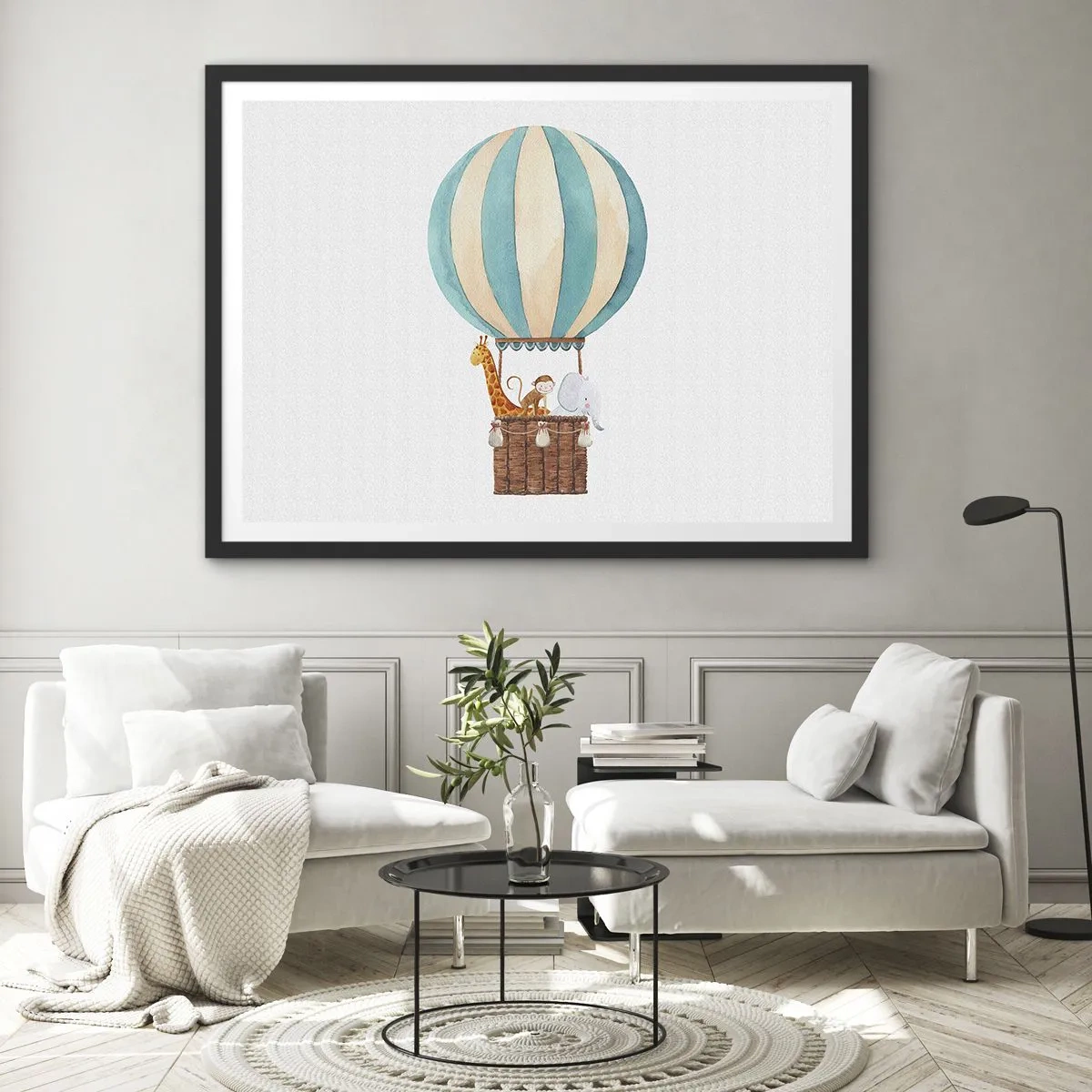 Poster in een zwarte lijst - Fantastische reis - 50x40 cm