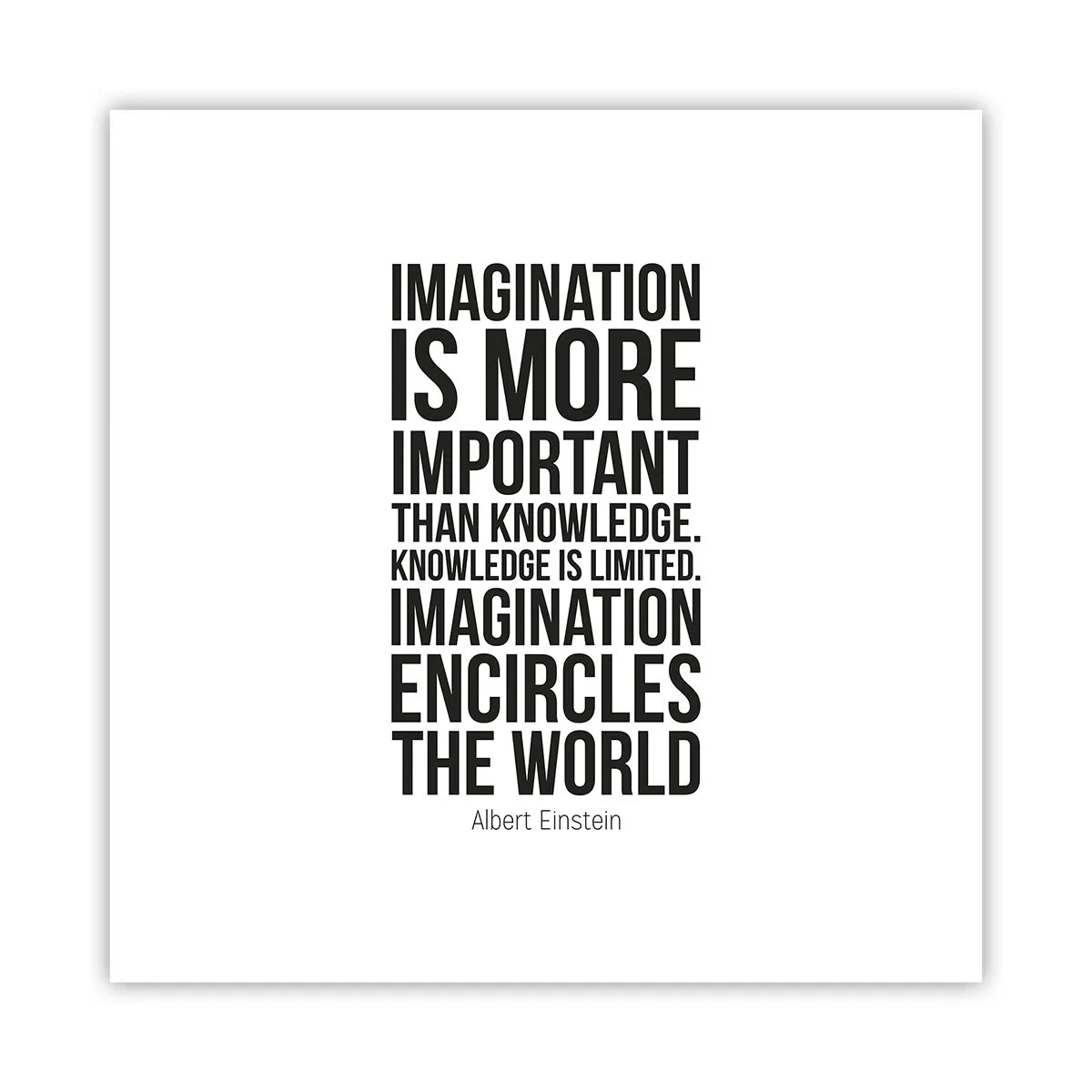 Poster - Einstein over de kracht van verbeelding - 30x30 cm