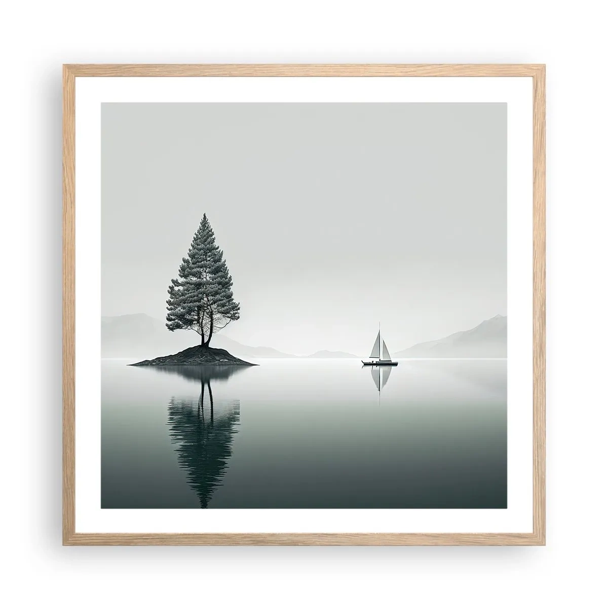 Een poster in een licht eiken lijst - Droom - 60x60 cm