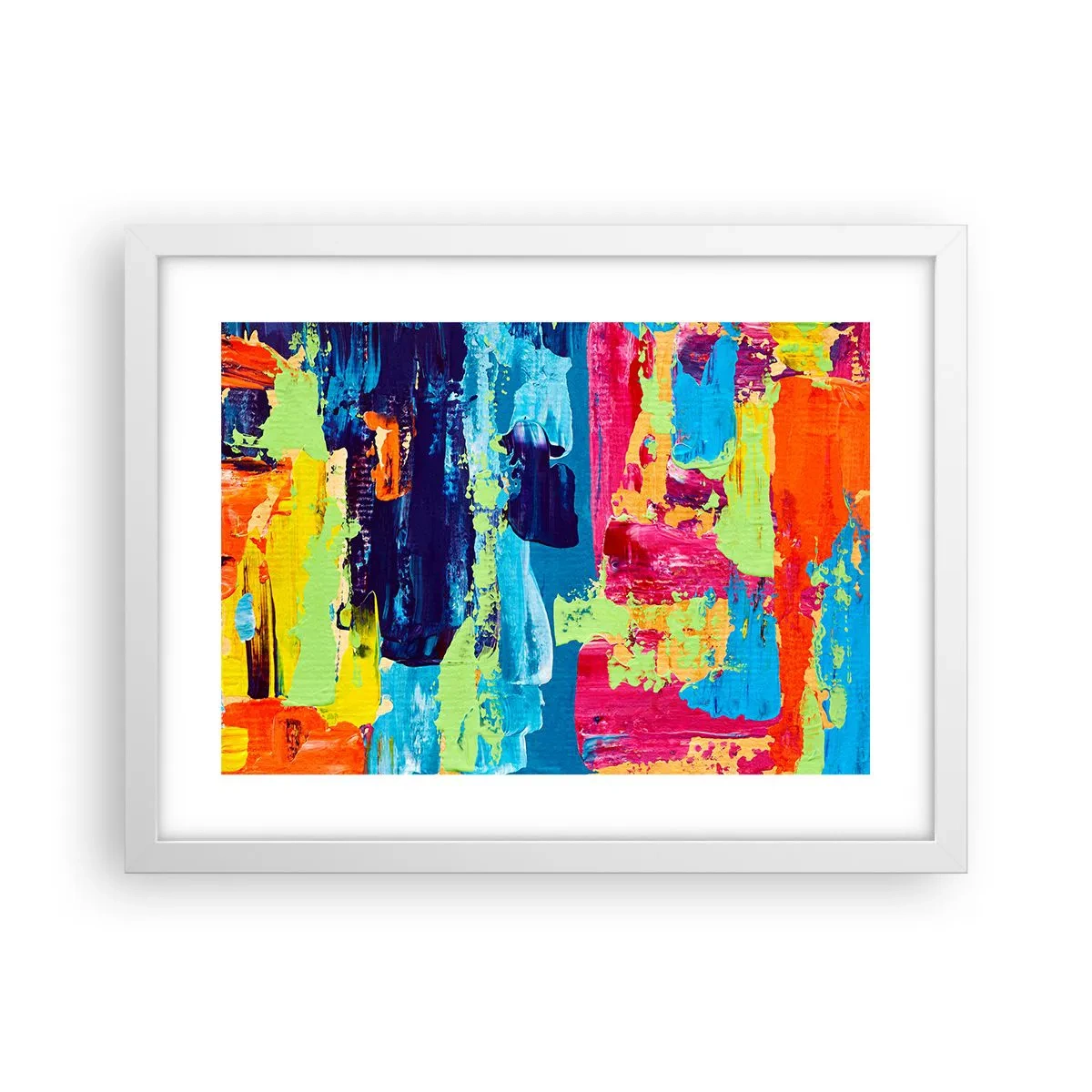 Poster in een witte lijst - Het leven is mooi! - 40x30 cm