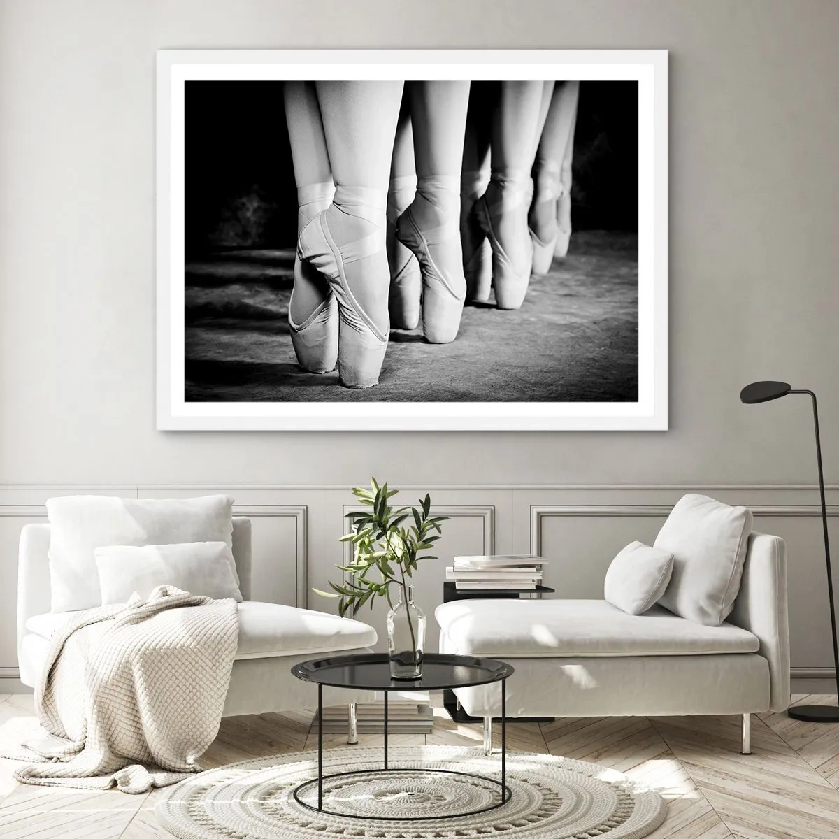 Poster in een witte lijst - Samen, lichtjes - 50x40 cm