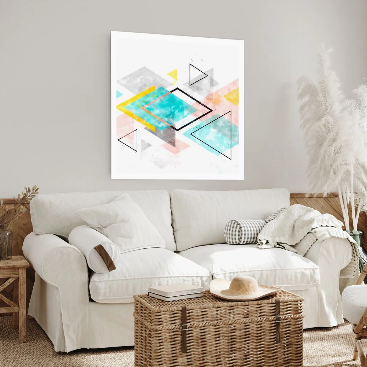 Poster - Geometrisch spel - 30x30 cm