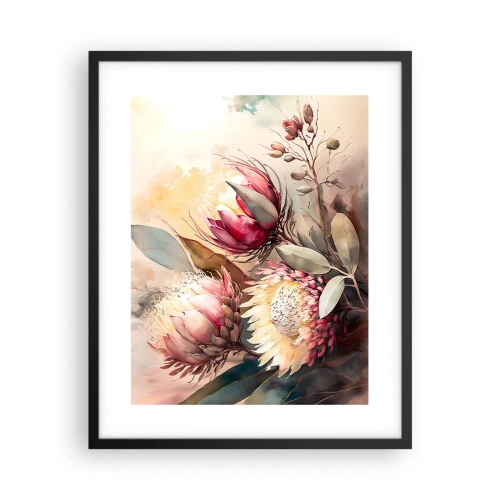 Poster in een zwarte lijst - In profiel en en face - 40x50 cm