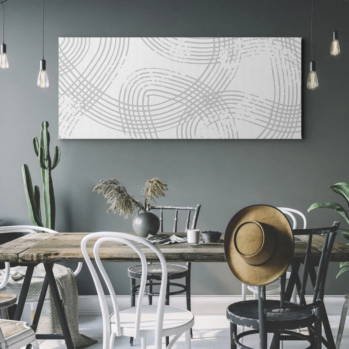 Schilderen op canvas - Er is geen rechte weg - 100x40 cm