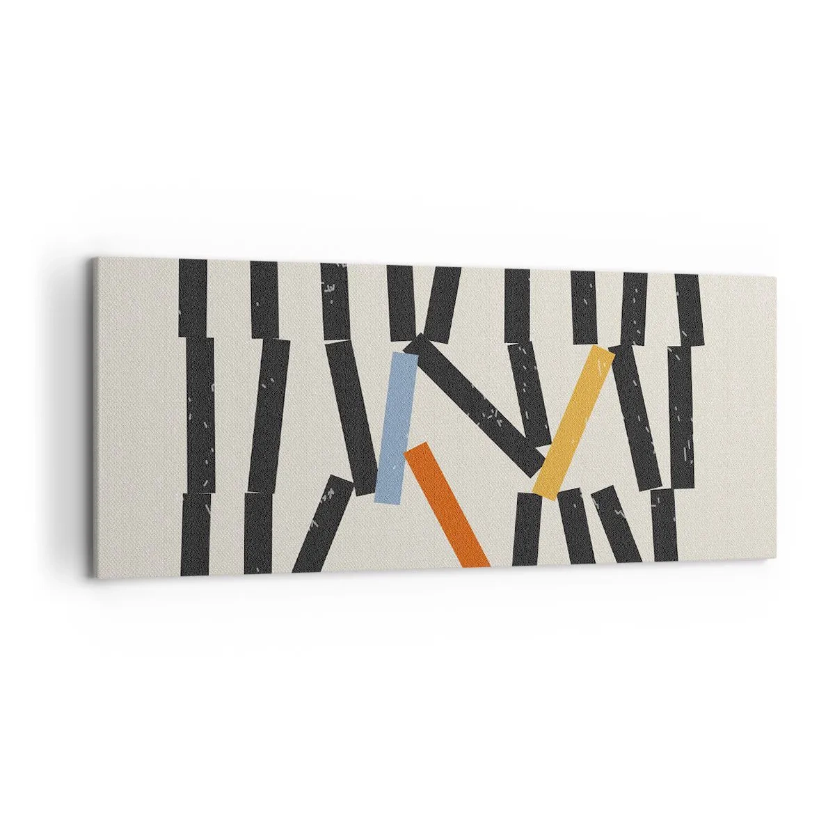 Schilderen op canvas - Domino – compositie - 120x50 cm