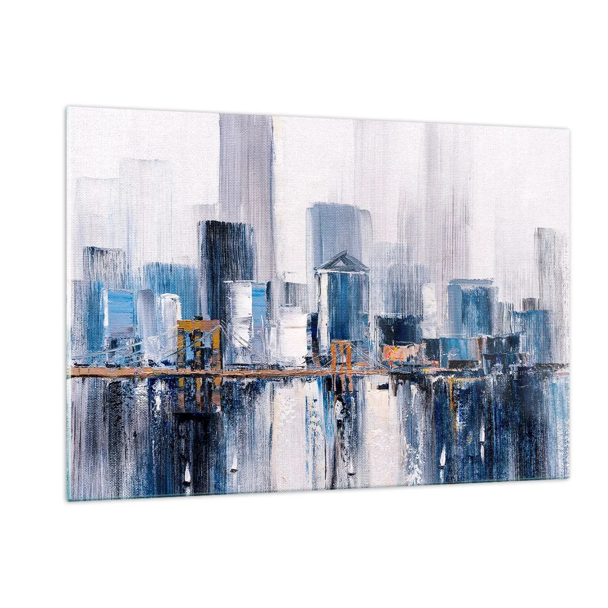 Schilderen op glas - New Yorkse impressie - 120x80 cm