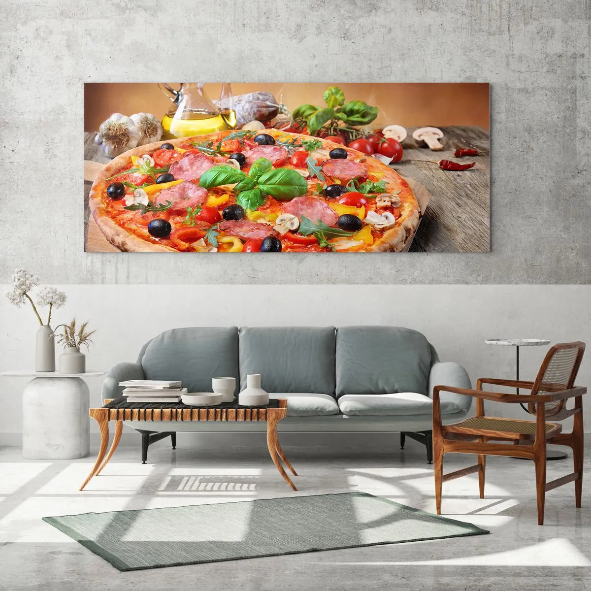 Schilderen op glas - Met echte Italiaanse smaak - 100x40 cm