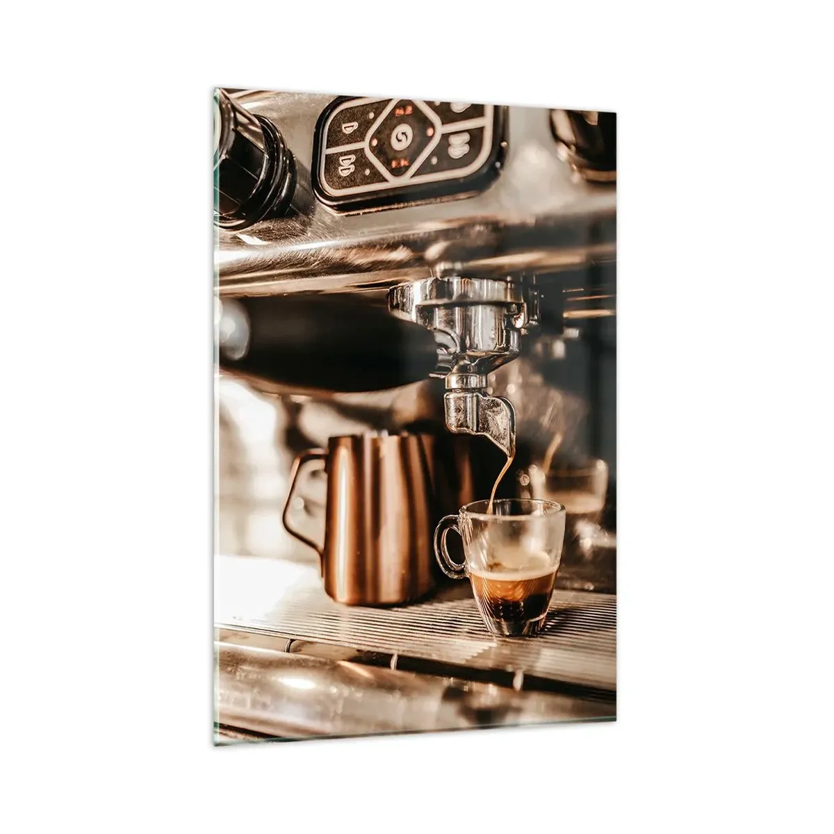 Schilderen op glas - Koffie gloed - 80x120 cm