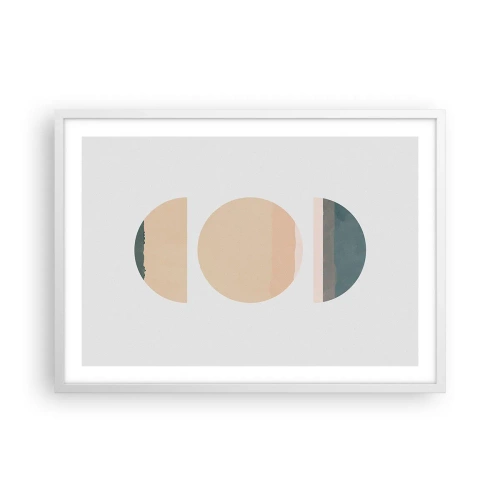 Poster in een witte lijst - Een Wiel achter een andere - 70x50 cm