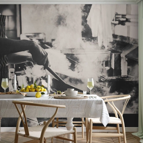 Fotobehang op maat Premium Sand - Alchemie van smaken - Keuken, Gastronomie, Restaurant