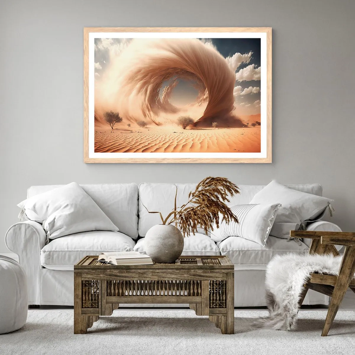 Een poster in een licht eiken lijst - Open portaal - 91x61 cm