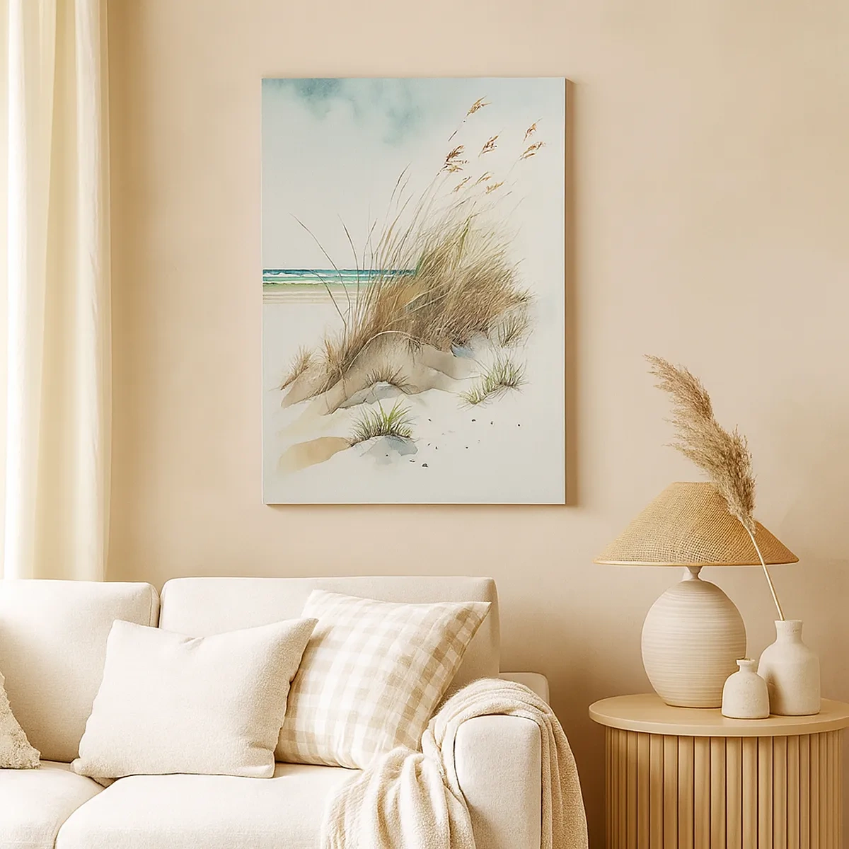 Schilderen op canvas - Bedekt met zand - 50x70 cm