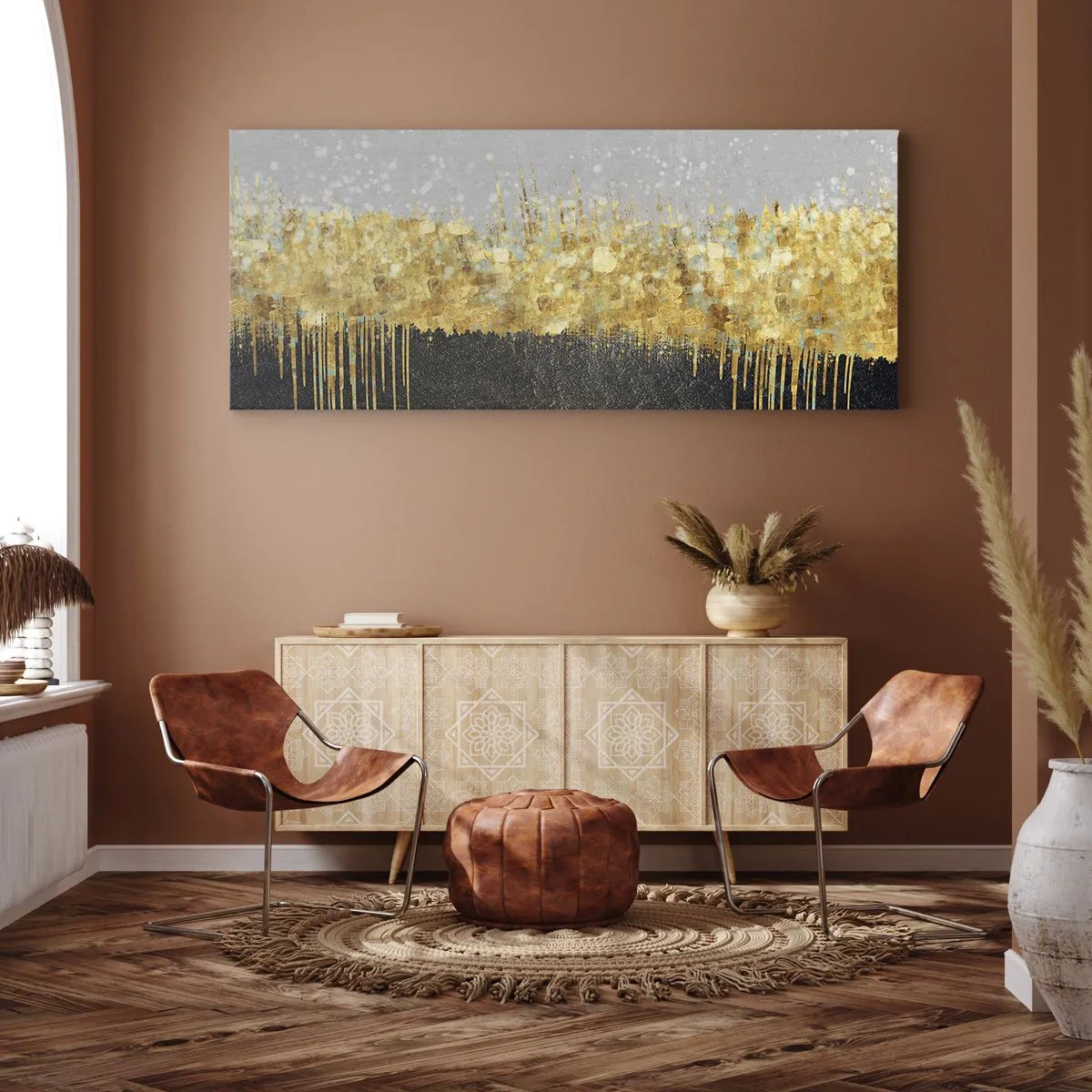 Schilderen op canvas - Naar binnen en naar boven - 160x50 cm
