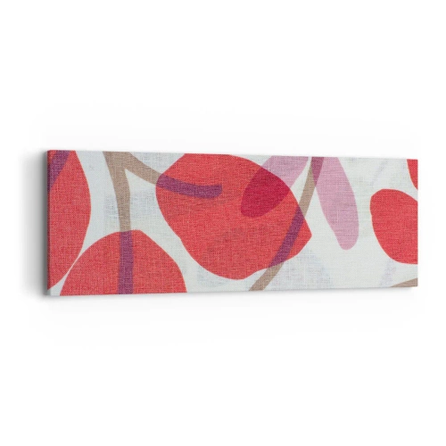Schilderen op canvas - Bloemstuk in roze - 90x30 cm