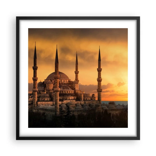 Poster in een zwarte lijst - God is geweldig - 50x50 cm