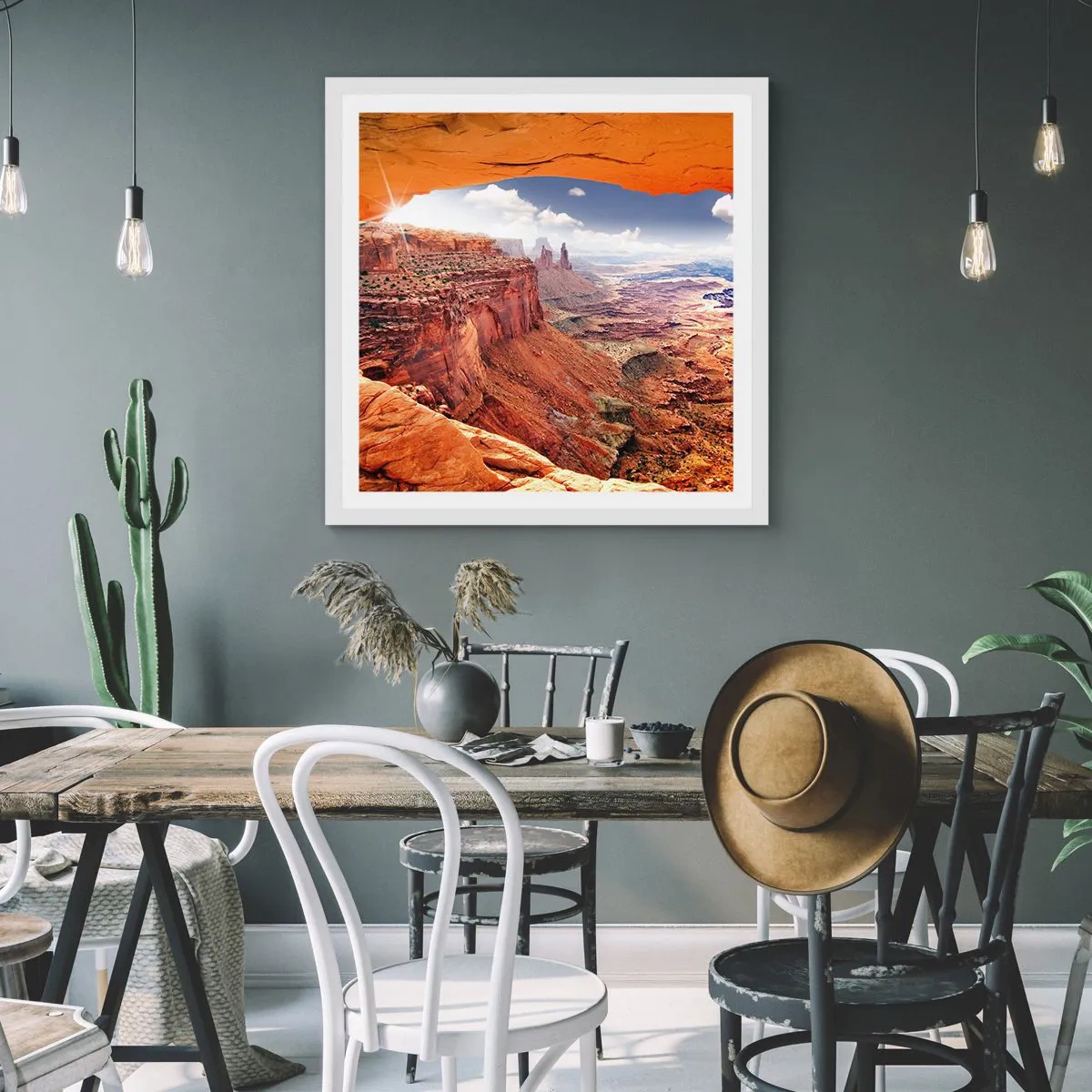 Poster in een witte lijst - Door de natuur zelf gebeeldhouwd - 50x50 cm