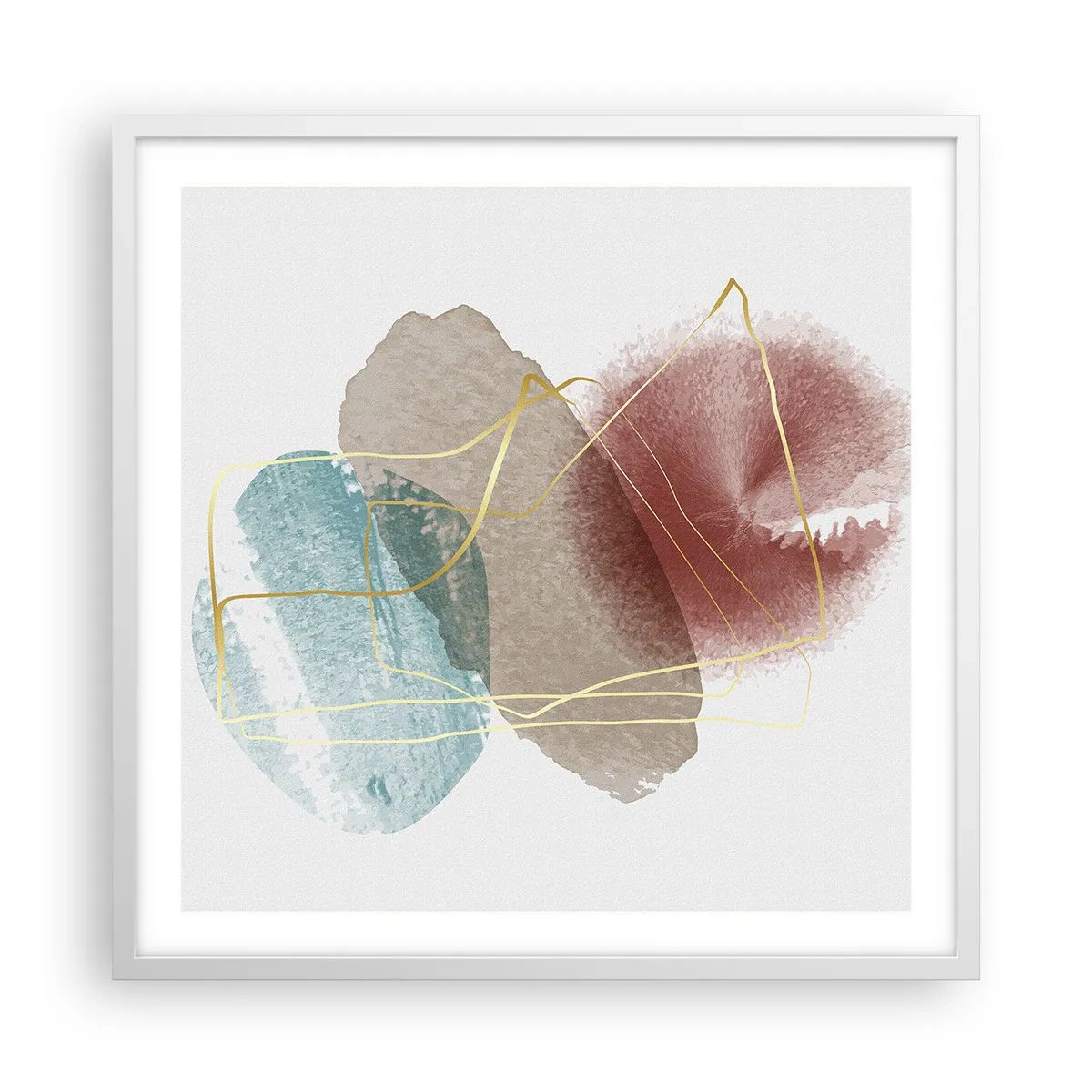 Poster in een witte lijst - Koralen van de ruimte - 60x60 cm