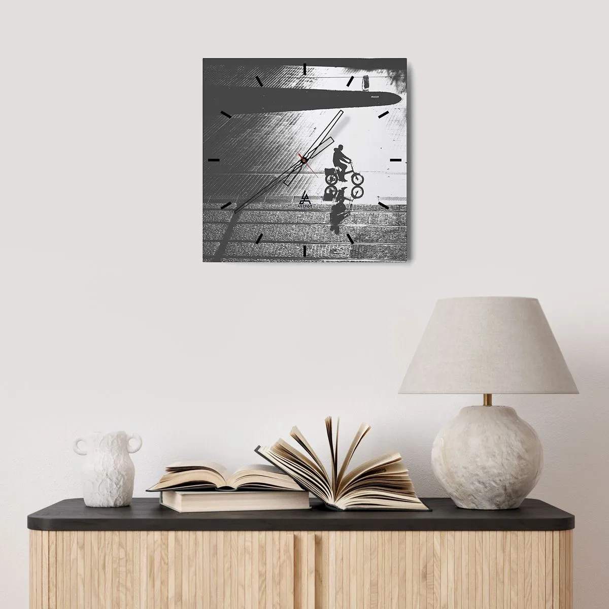 Wandklok - Klok - Voor mij, door de stad - 30x30 cm