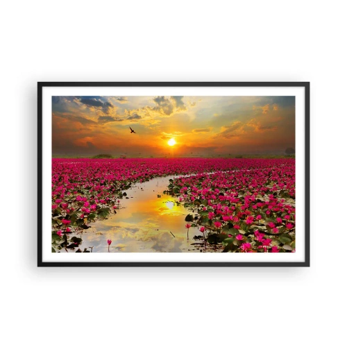 Poster in een zwarte lijst - Het geheime leven van het meer - 91x61 cm