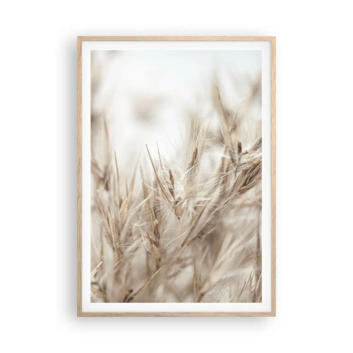 Een poster in een licht eiken lijst - Weide en wind - 70x100 cm