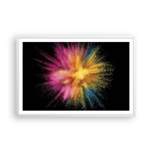 Poster in een witte lijst - De geboorte van kleuren - 91x61 cm