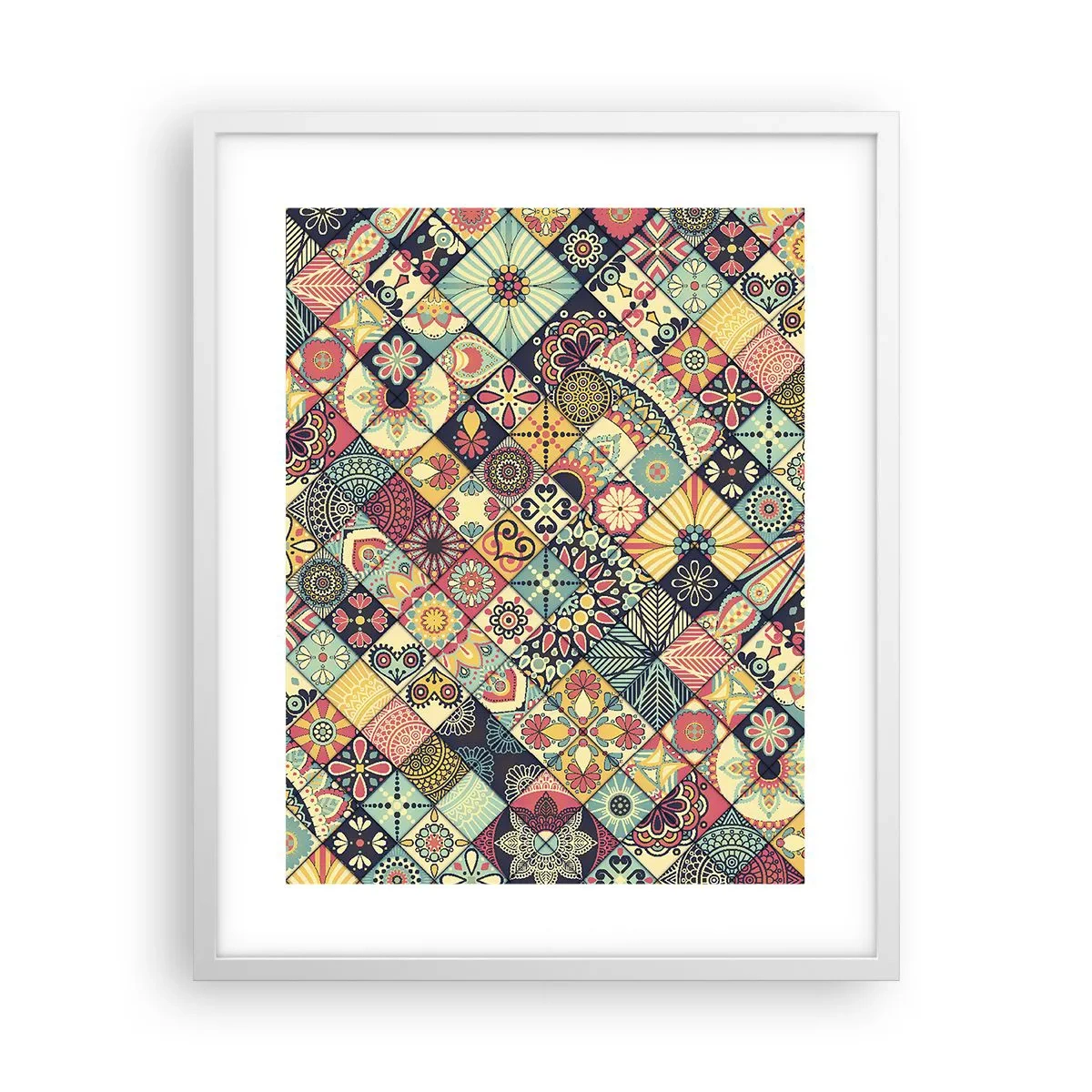 Poster in een witte lijst - Marokkaanse sfeer - 40x50 cm