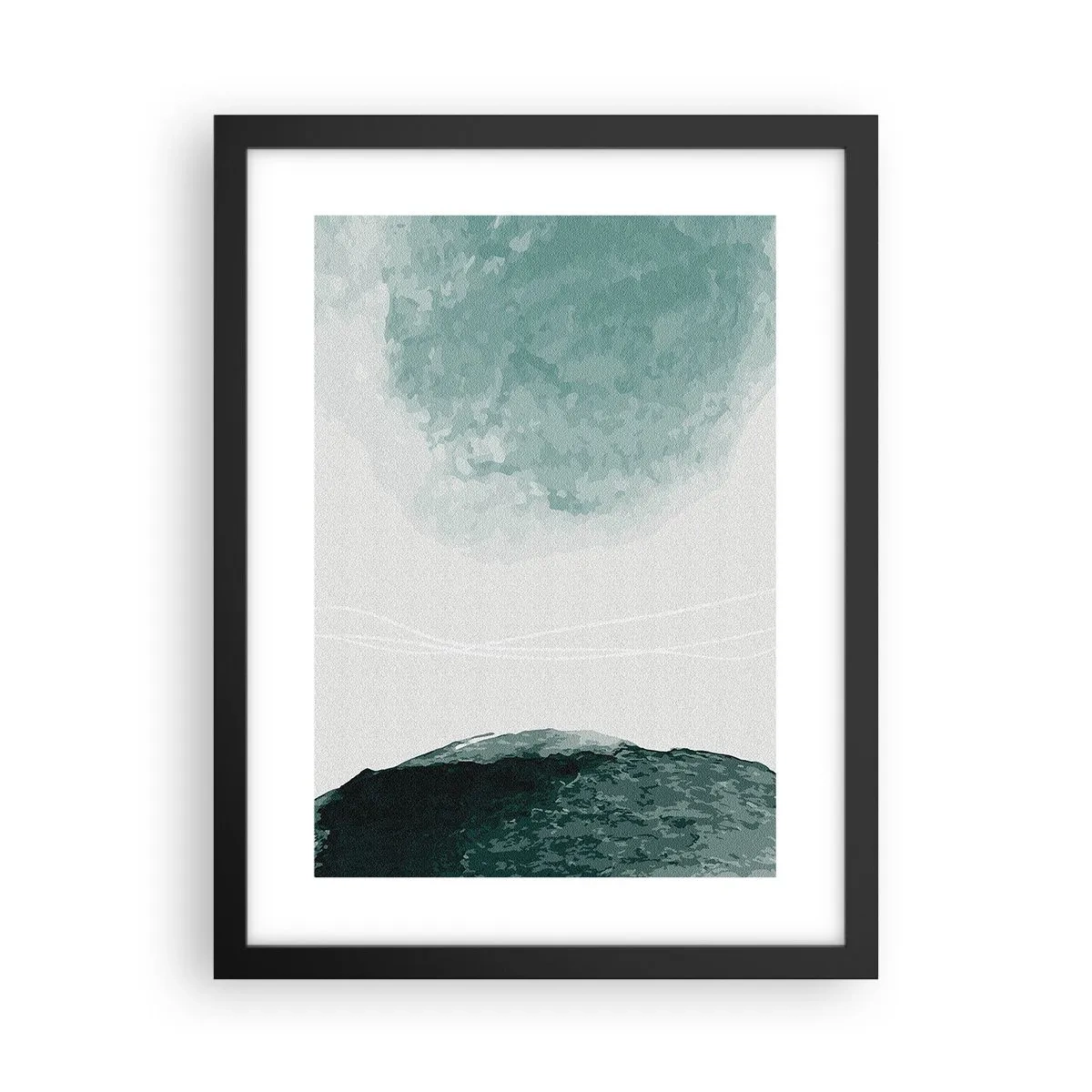 Poster in een zwarte lijst - Ontmoeting met de mist - 30x40 cm
