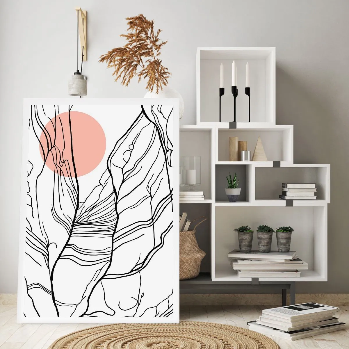 Poster - In een web van twijgen - 30x40 cm