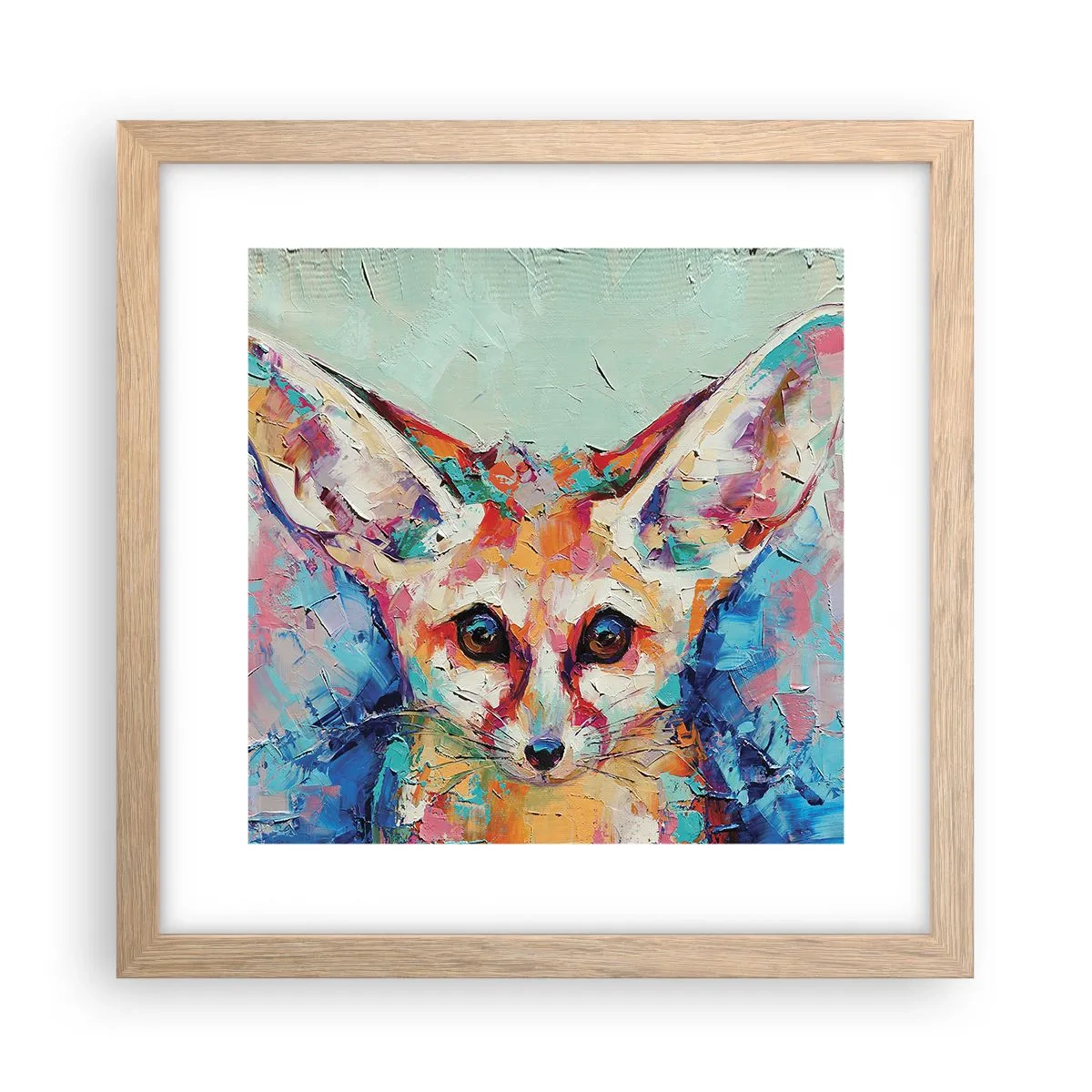 Een poster in een licht eiken lijst - Ben je klaar voor mij? - 30x30 cm