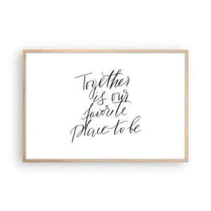 Een poster in een licht eiken lijst - Voel jij het ook? - 91x61 cm