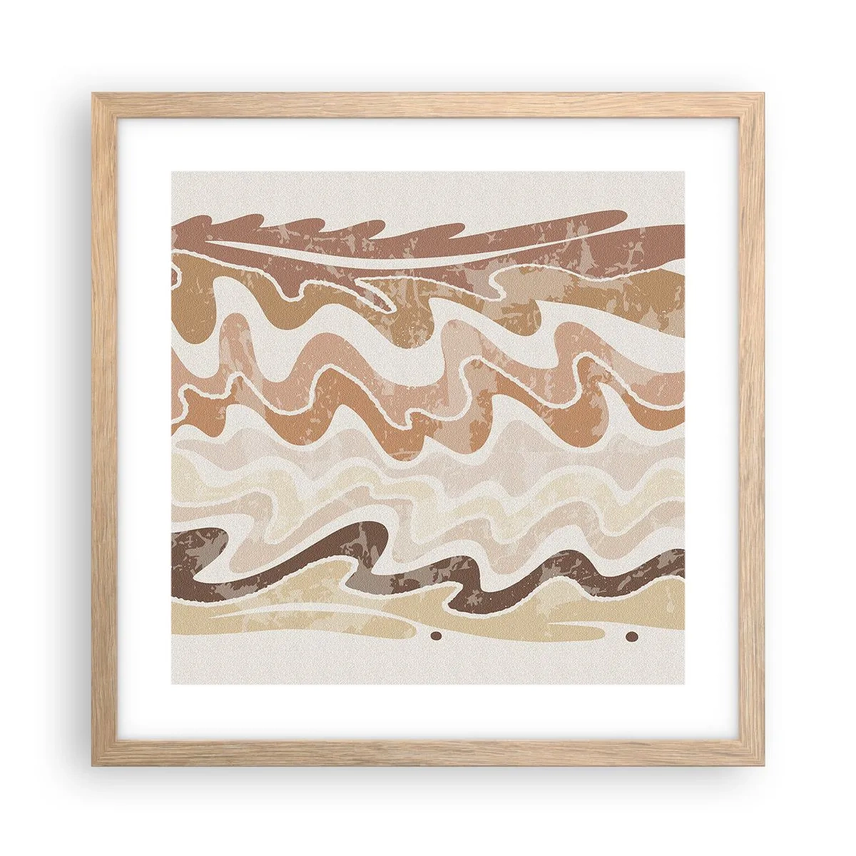 Een poster in een licht eiken lijst - Goede energie – goede emoties - 40x40 cm