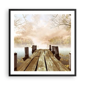 Poster in een zwarte lijst - Het milde verdriet van de herfst - 60x60 cm