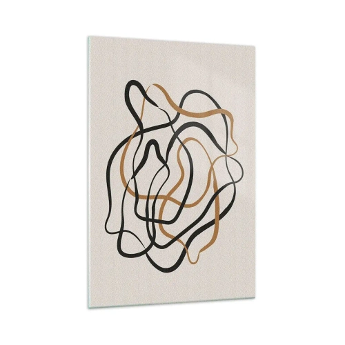 Schilderen op glas - Alles ging mis - 70x100 cm