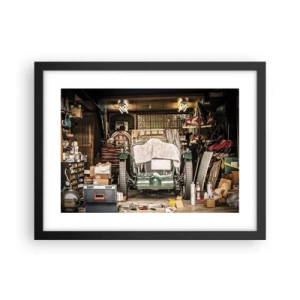 Poster in een zwarte lijst - Terug naar het verleden - 40x30 cm