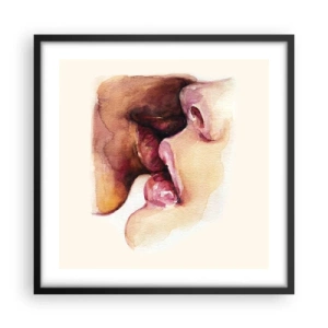 Poster in een zwarte lijst - Zoals dag en nacht, aarde en lucht - 50x50 cm