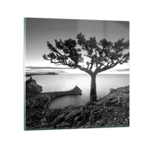 Schilderen op glas - Stilte aan de horizon - 70x70 cm