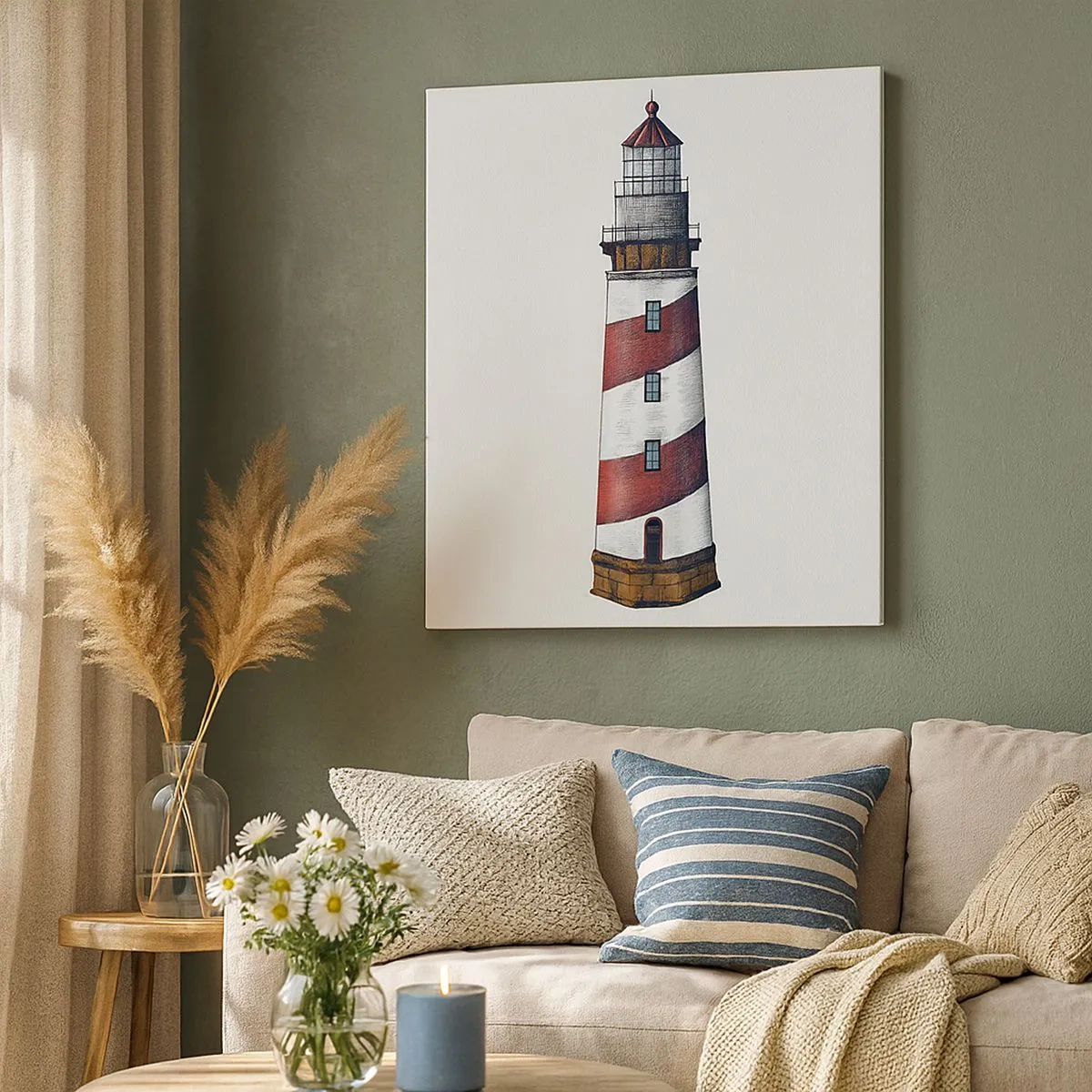 Schilderen op canvas - Altijd op zijn hoede - 30x30 cm