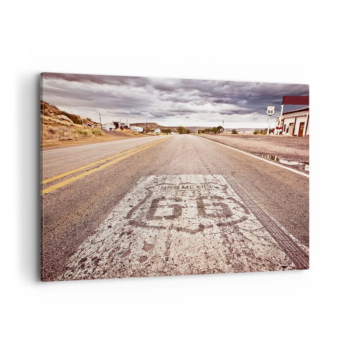 Schilderen op canvas - Mother Road - een Amerikaanse legende - 100x70 cm