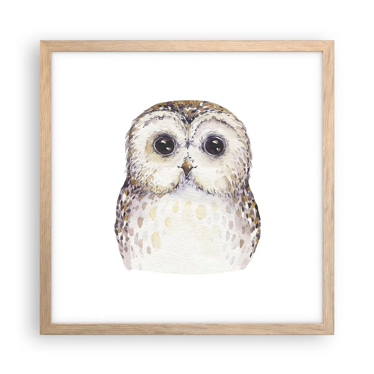 Een poster in een licht eiken lijst - Kijk in mijn ogen - 40x40 cm