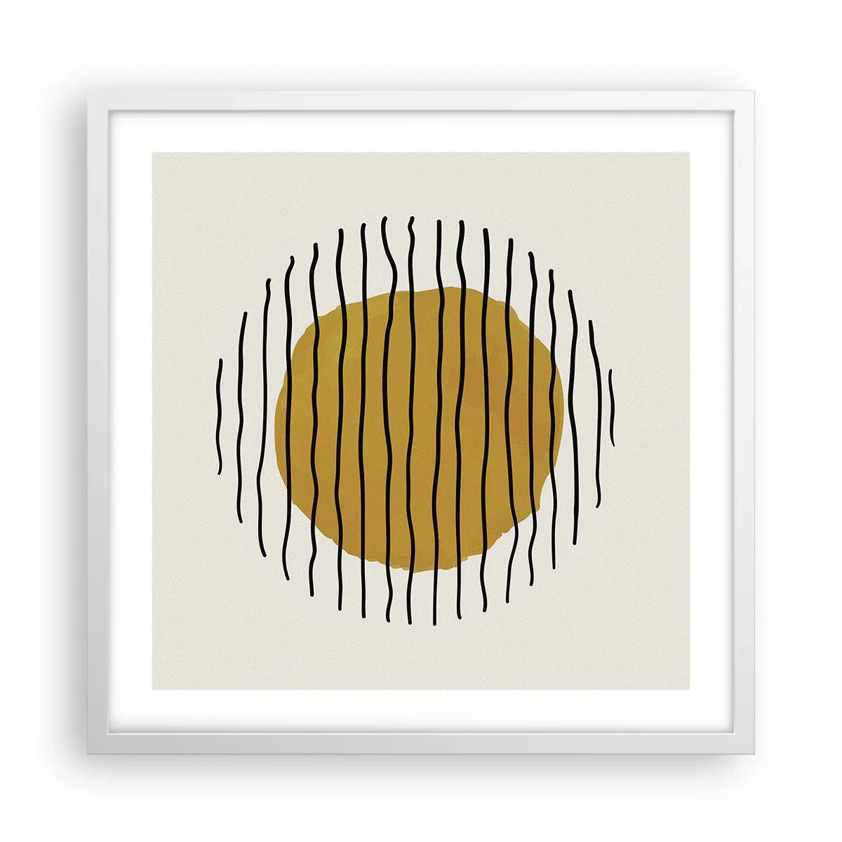 Poster in een witte lijst - Abstractie trillend van warmte - 50x50 cm