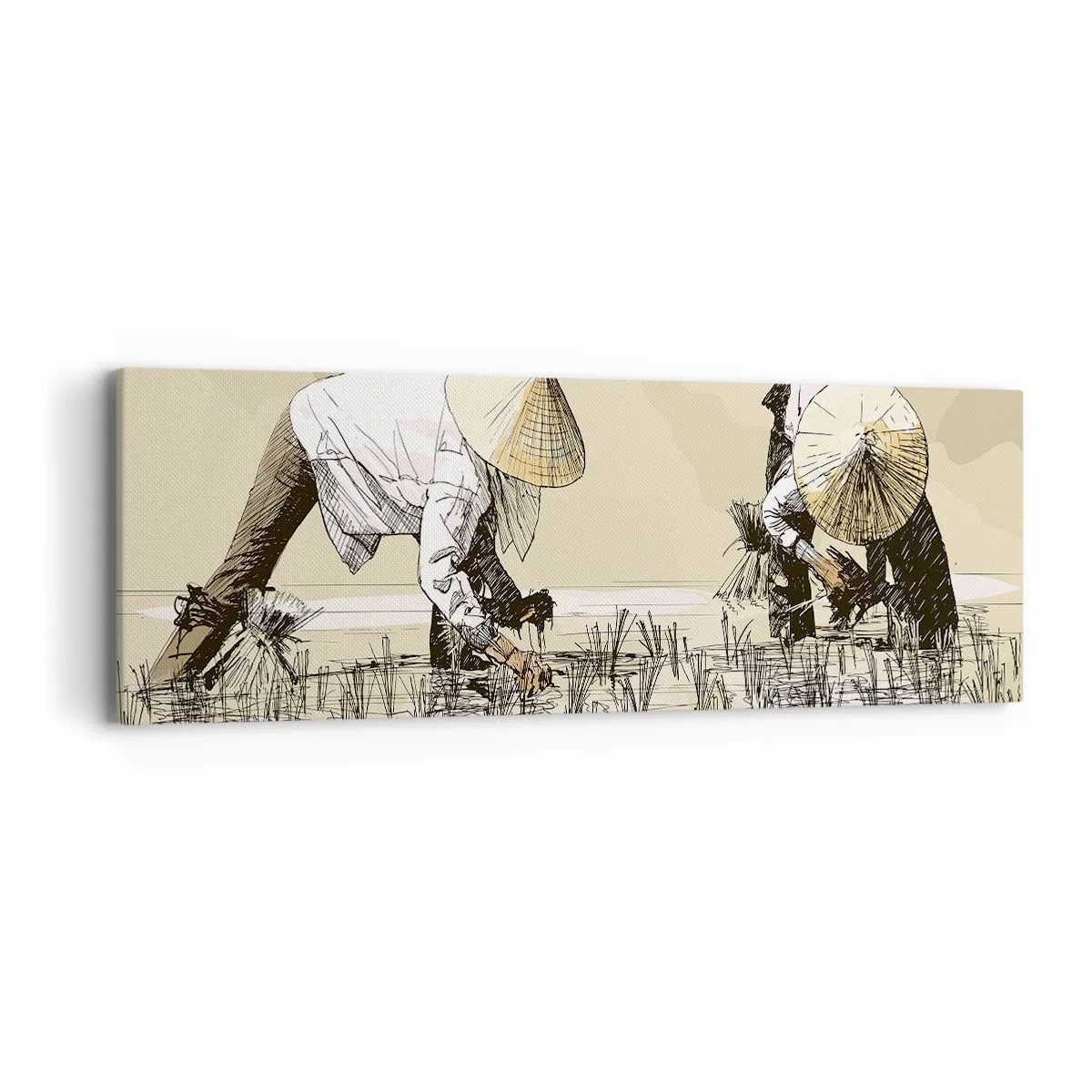 Schilderen op canvas - Succesvolle oogst - 90x30 cm