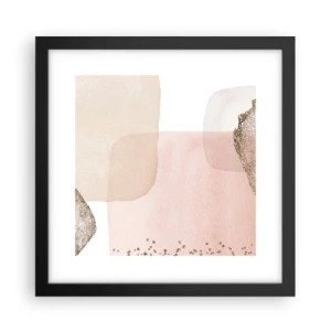 Poster in een zwarte lijst - Een blik door kleur - 30x30 cm