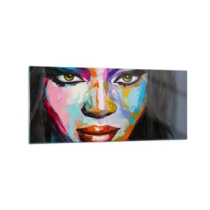 Schilderen op glas - Het is onmogelijk om je ogen af ​​te houden - 120x50 cm