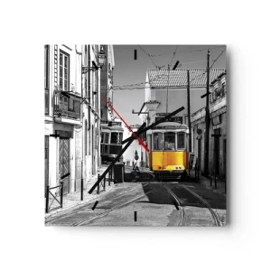 Wandklok - Klok - De geest van Lissabon - 40x40 cm