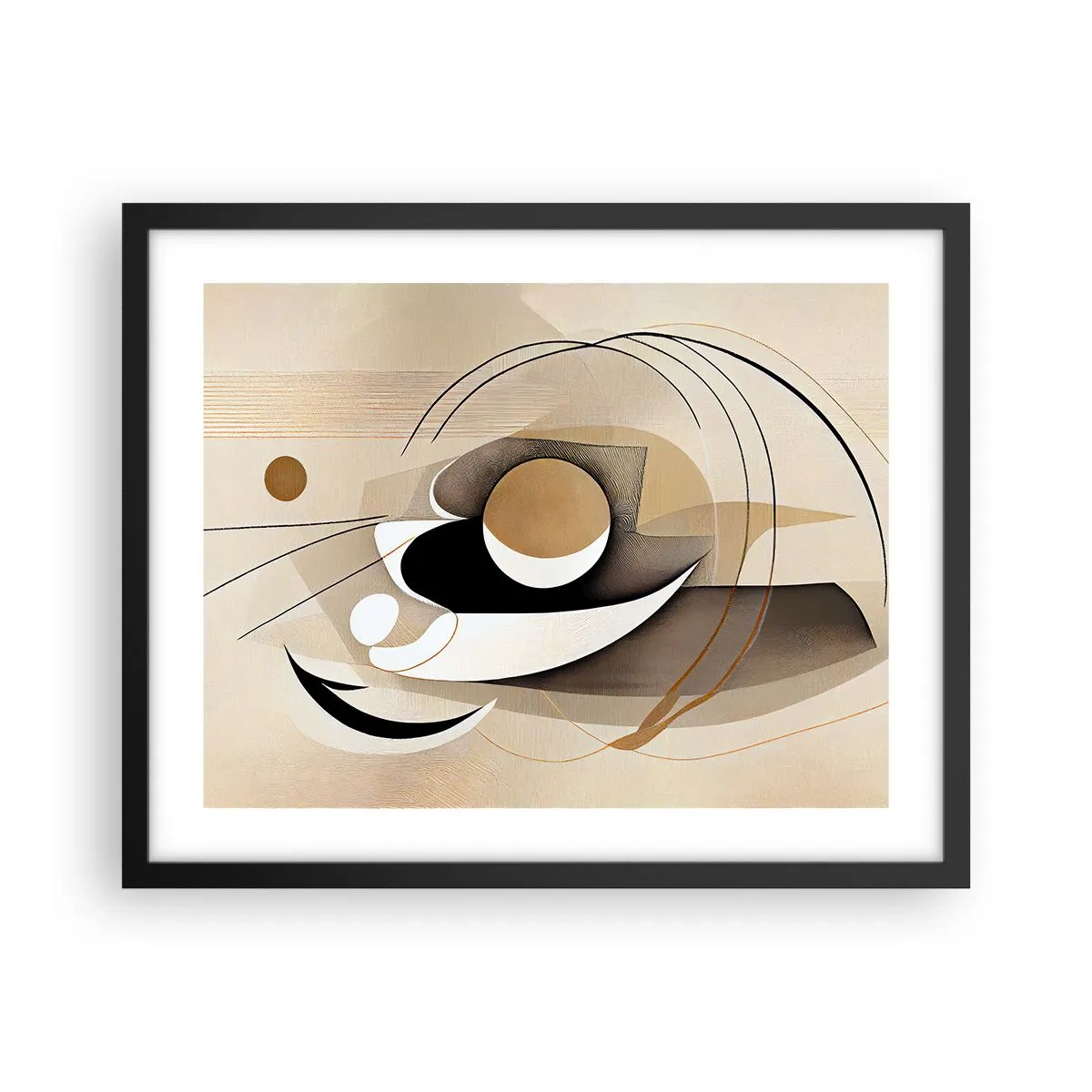 Poster in een zwarte lijst - Compositie: de essentie van de dingen - 50x40 cm