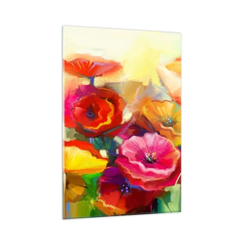 Schilderen op glas - Niet alleen rood - 80x120 cm